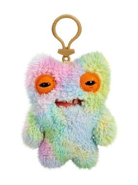 NWT FUGGLER MUNCH MUNCH TIE DYE Keychain - Green /Orange Eyes CHARM PURSE ZURU